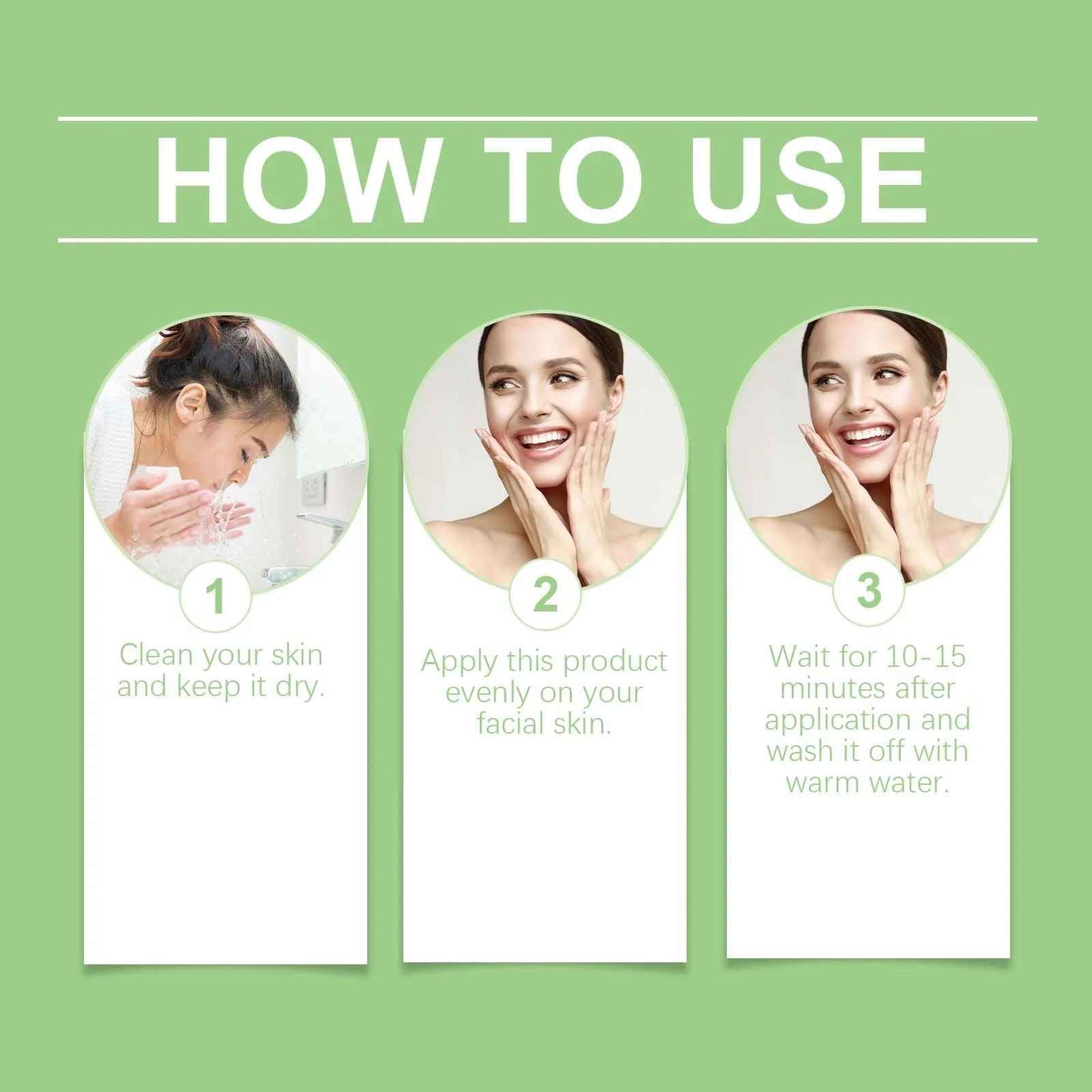 Ouhoe Green Tea Clay Stick For Face Green Mask Stick Smear Acne Shrink Blackhead Green Tea Extract Facial Mask Pore Cleansing