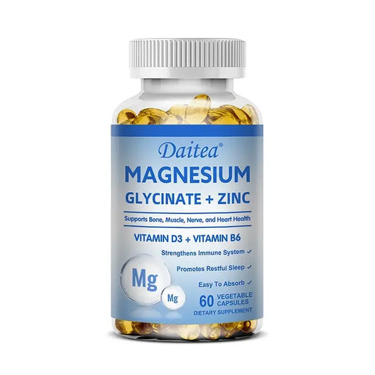Daitea Magnesium Zinc & Vitamin D3 - Triple Supplement for Men and Women | 30 60 120
