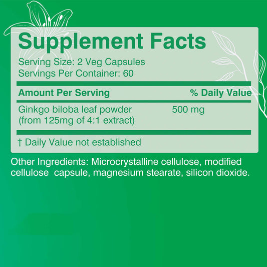 Pslalae Ginkgo Biloba – Daily Wellness Formula | 120