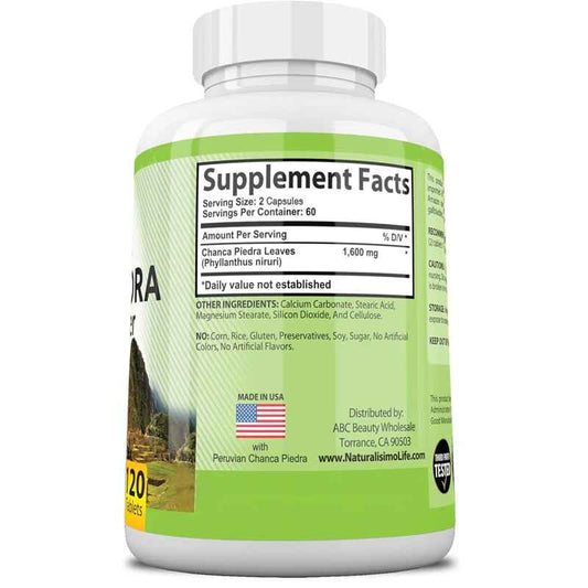 Pslalae Chanca Piedra Capsules 1600mg Per Serving Herbal Dietary Supplement | 30 60 120