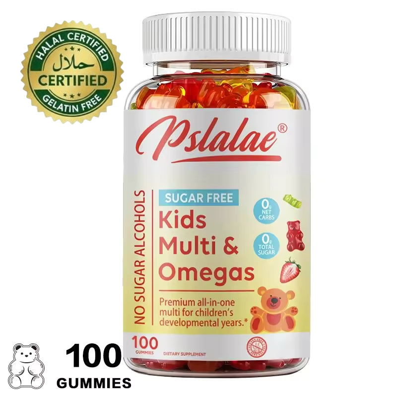 Pslalae Kids Gummies – Halal & Gelatin-Free Multivitamin Formula | 100