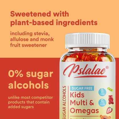 Pslalae Kids Gummies – Halal & Gelatin-Free Multivitamin Formula | 30 60 100
