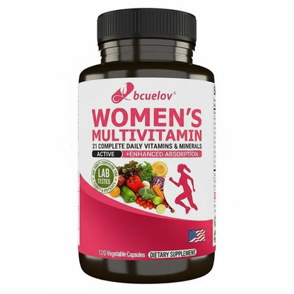 Bcuelov Women's Multivitamin Multimineral Supplement - Magnesium Biotin Calcium Zinc Selenium | 30 60 120