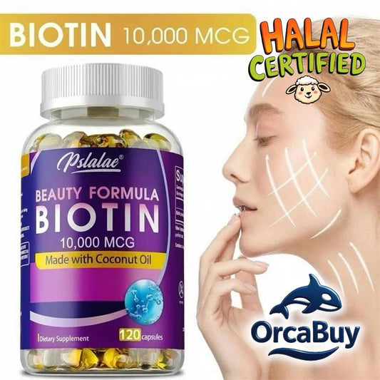 Pslalae Biotin – 10,000 mcg Dietary Supplement Suitable for Men and Women | 120