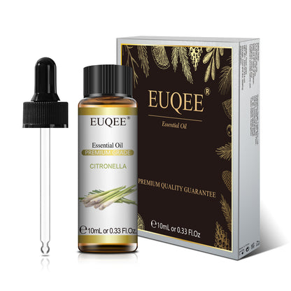 EUQEE 10ml Pure Natural Essential Oil Lavender Jasmine Eucalyptus Vanilla Sandalwood Sweet Orange Lemon Oregano Neroli Fragrance
