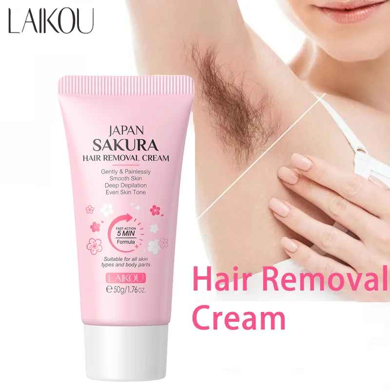 LAIKOU Hair Removal Cream For Men Women Body Intimate Areas Skin Care Moisturizing 50g