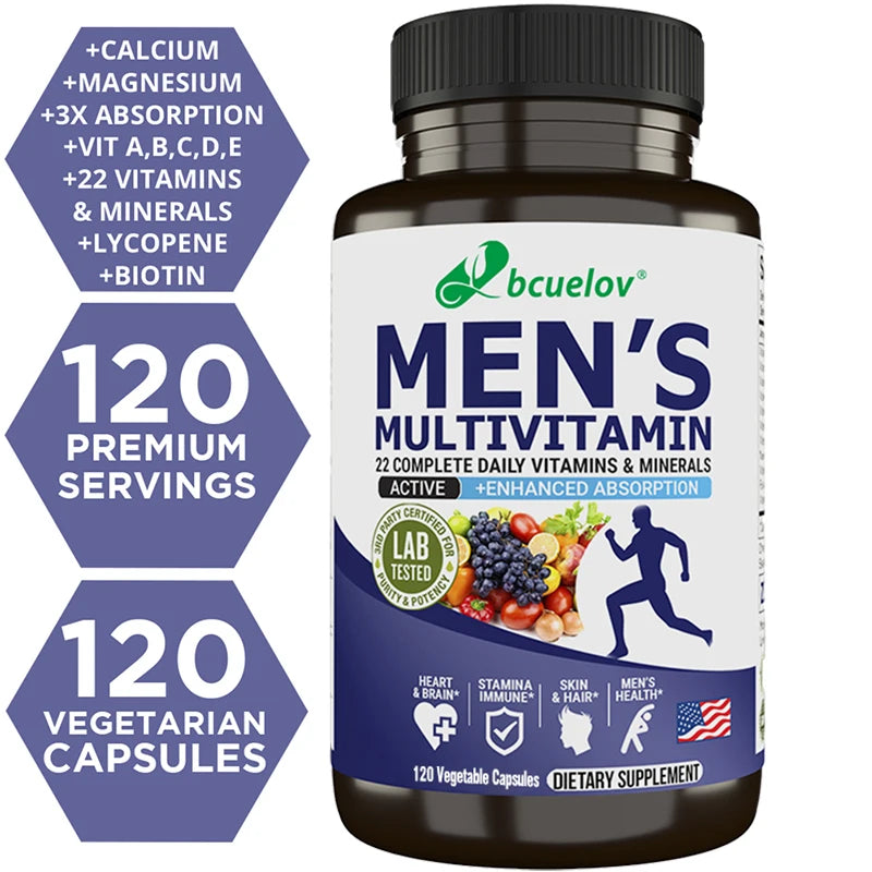 Bcuelov Men's Vitamin and Mineral Supplements | 30 60 120
