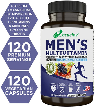 Bcuelov Men's Vitamin and Mineral Supplements | 30 60 120