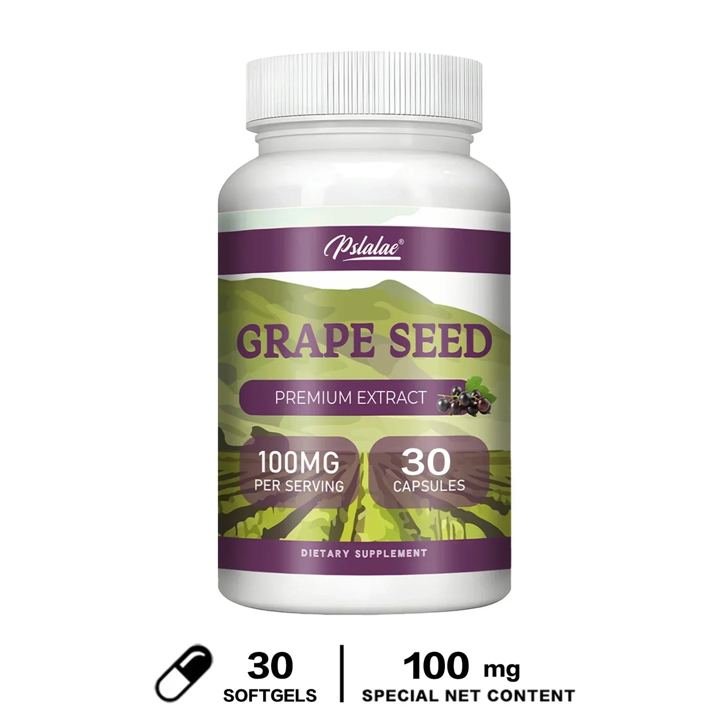 Pslalae Grape Seed Extract Capsules – 100 mg | 30 60 120