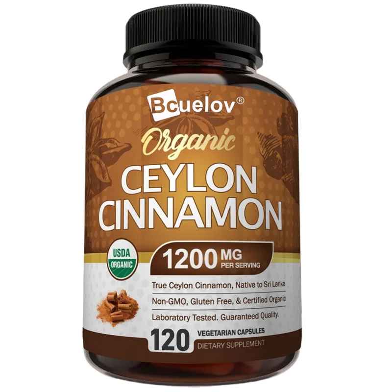 Bcuelov Ceylon Cinnamon Capsules Premium Sri Lankan Daily Dietary Supplement | 30 60 120