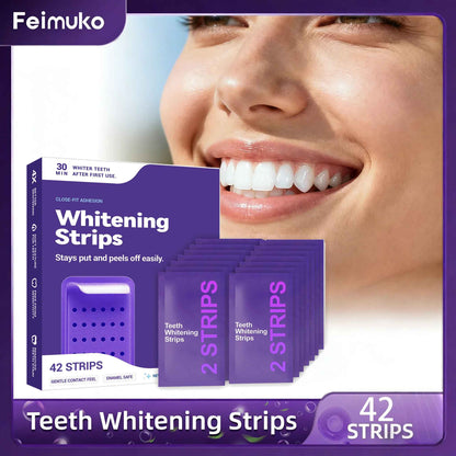 Feimuko Purple Teeth Whitening Strips Enamel-Safe Whitening Strips for a Brighter Smile | 14  42