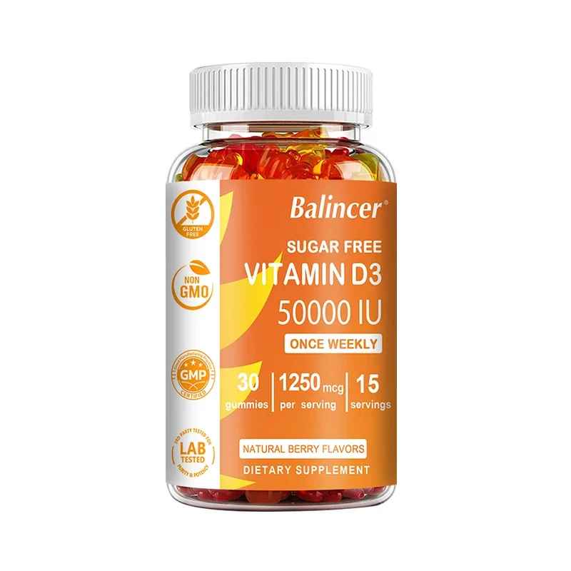 Balincer Vitamin D3 Gummies | Daily Dietary Supplement | Natural Fruit Flavor | 30 60