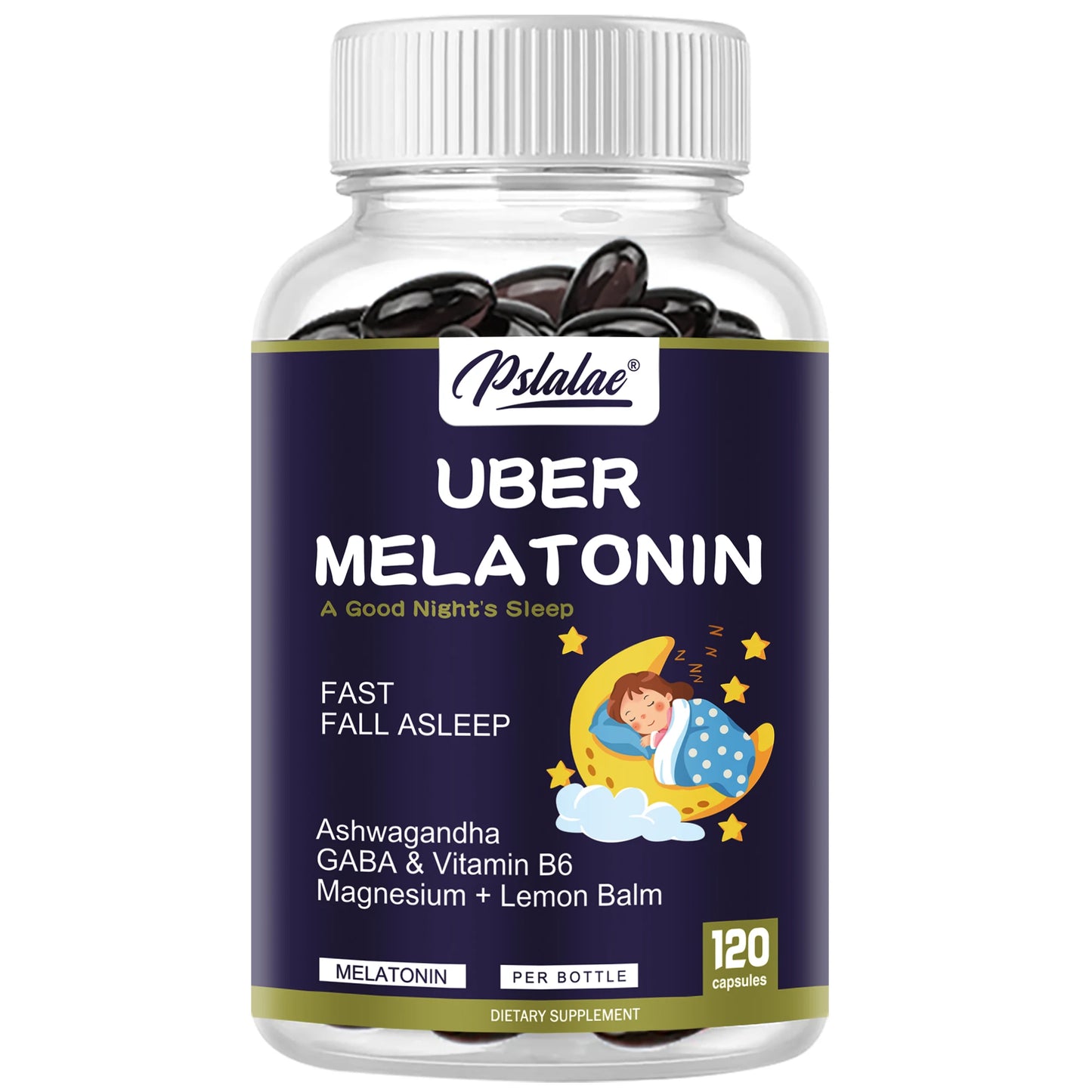 Pslalae Melatonin Complex – With L-Theanine, Tryptophan & Ashwagandha | 120