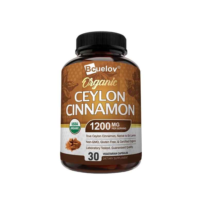 Bcuelov Ceylon Cinnamon Capsules Premium Sri Lankan Daily Dietary Supplement | 30 60 120