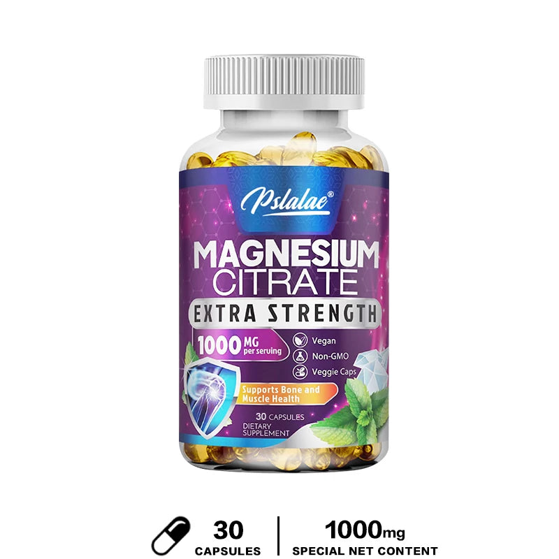 Pslalae Magnesium Citrate 1000mg – Daily Magnesium Supplement