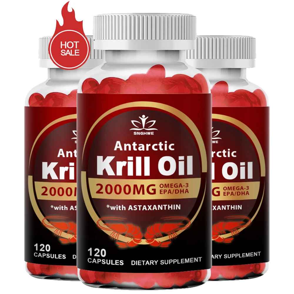 Snhgwe 2000Mg Krill Oil Phospholipid Omega-3 EPA & DHA Phospholipids | 30 60 120