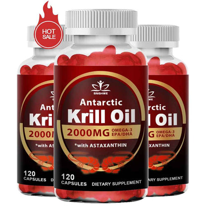 Snhgwe 2000Mg Krill Oil Phospholipid Omega-3 EPA & DHA Phospholipids | 30 60 120