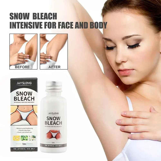 JAYSUING Glowhite Snow Bleach Cream Hyperpigmentation Lightens Dark Spots Penetrates Skin Layers Brightens Moisturizes Armpit Neck 30ml
