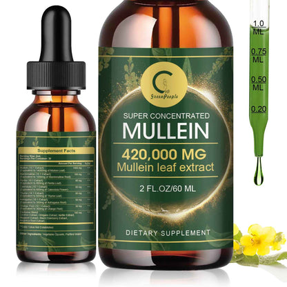 Green People Mullein Leaf Liquid Extract | Herbal Drops | Plant-Based Formula