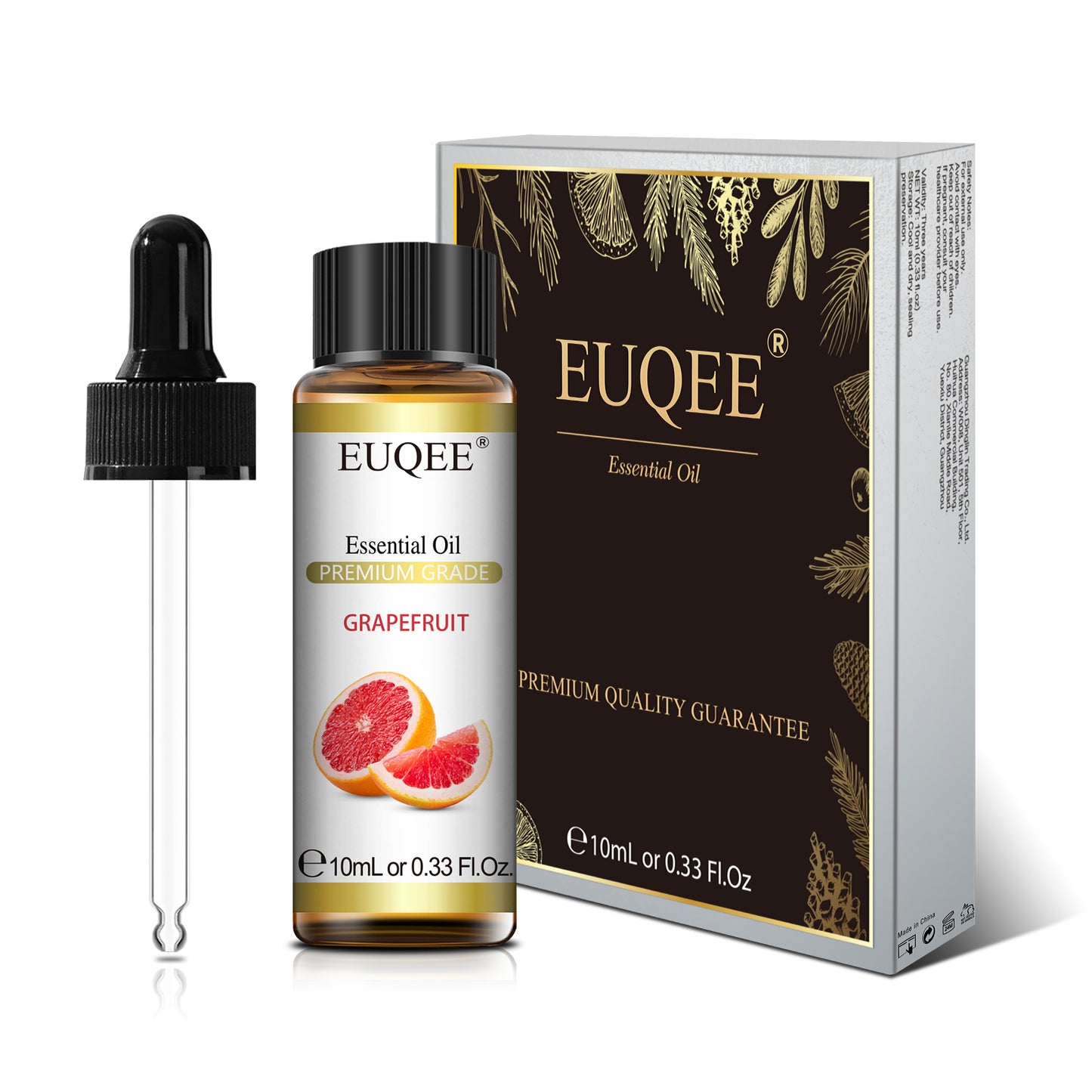 EUQEE 10ml Pure Natural Essential Oil Lavender Jasmine Eucalyptus Vanilla Sandalwood Sweet Orange Lemon Oregano Neroli Fragrance