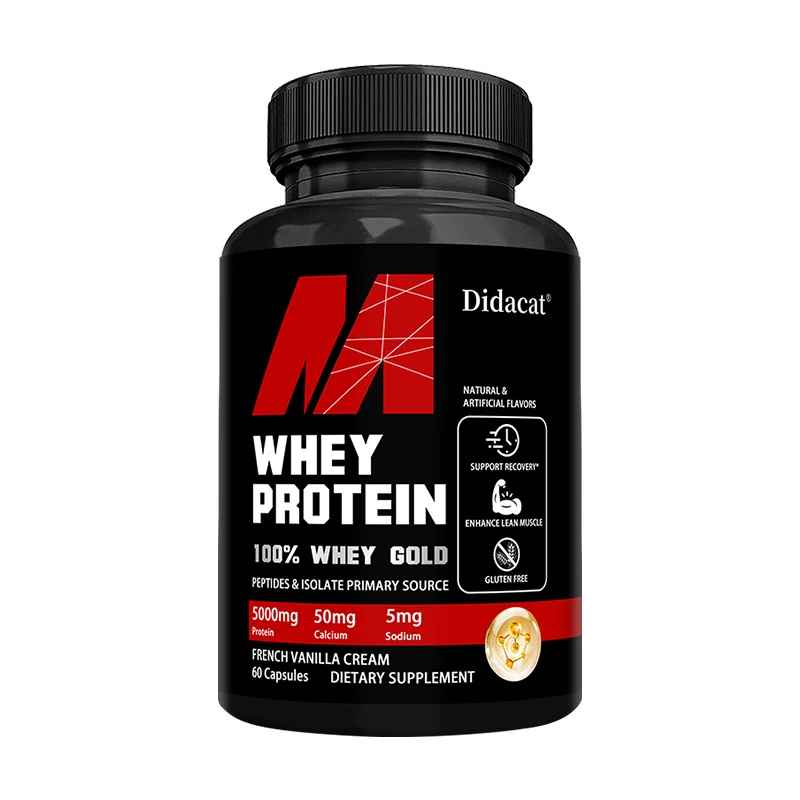 Didacat Whey Protein Capsules, 5000mg Protein, Non-GMO & Gluten Free | 30 60 120