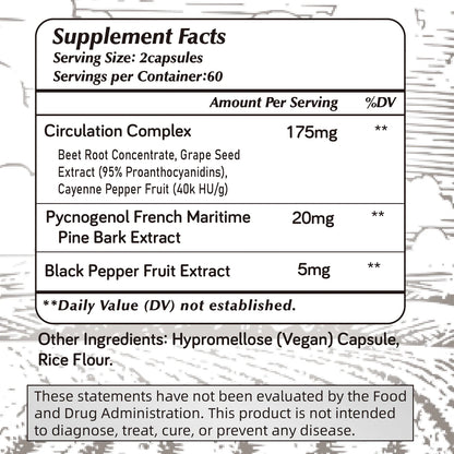 Pslalae Pycnogenol French Ocean Pine Peel Extract | 120
