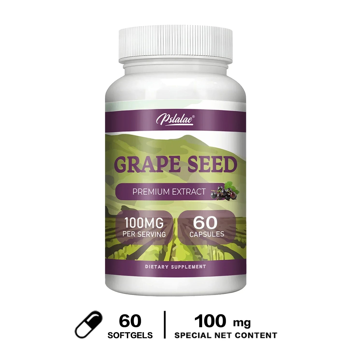 Pslalae Grape Seed Extract Capsules – 100 mg | 30 60 120