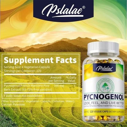 Pslalae Pycnogenol Supplement – Daily Wellness Formula | 30 60 120