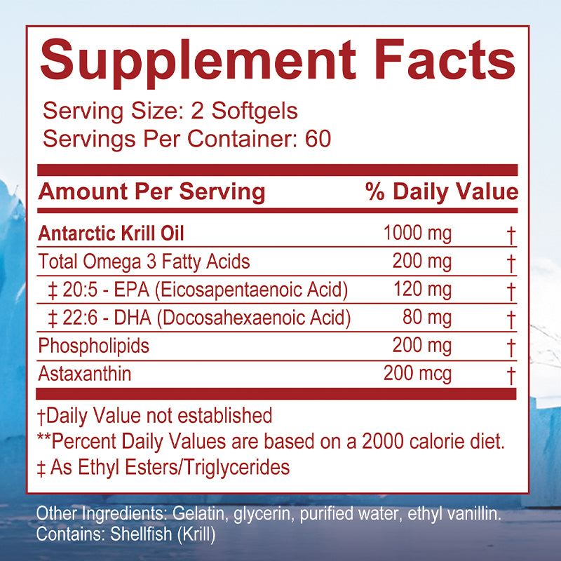 Pslalae Antarctic Krill Oil - Contains OMEGA-3 EPA/DHA | 120