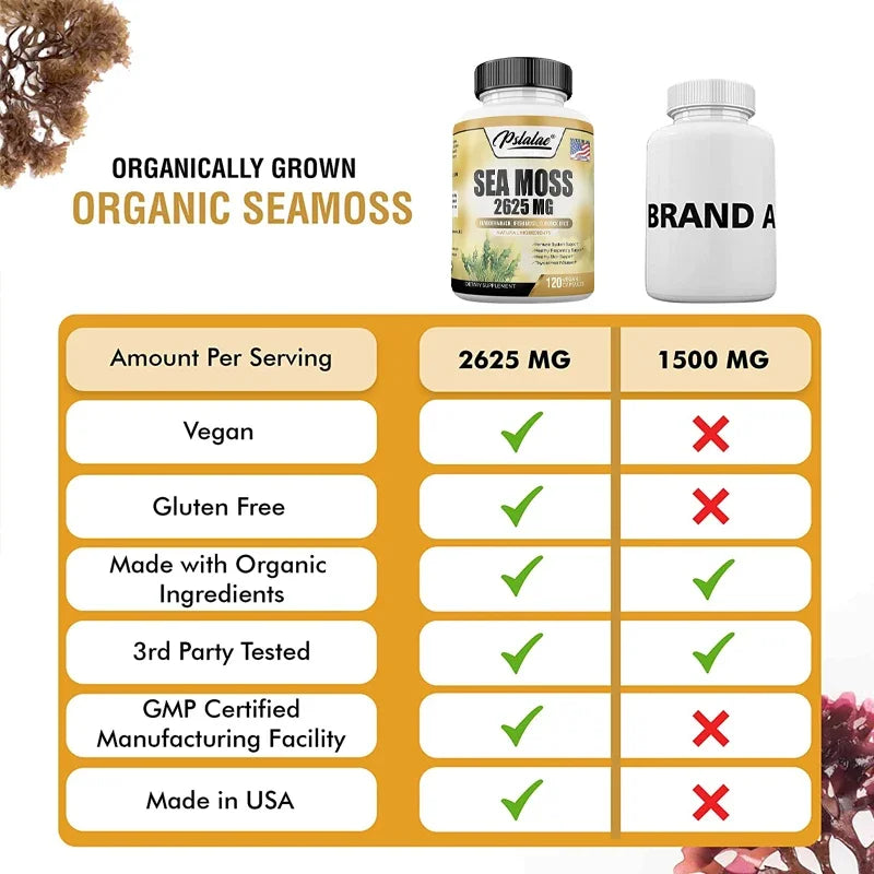 Pslalae Sea Moss 2625 Mg | 30 60 120