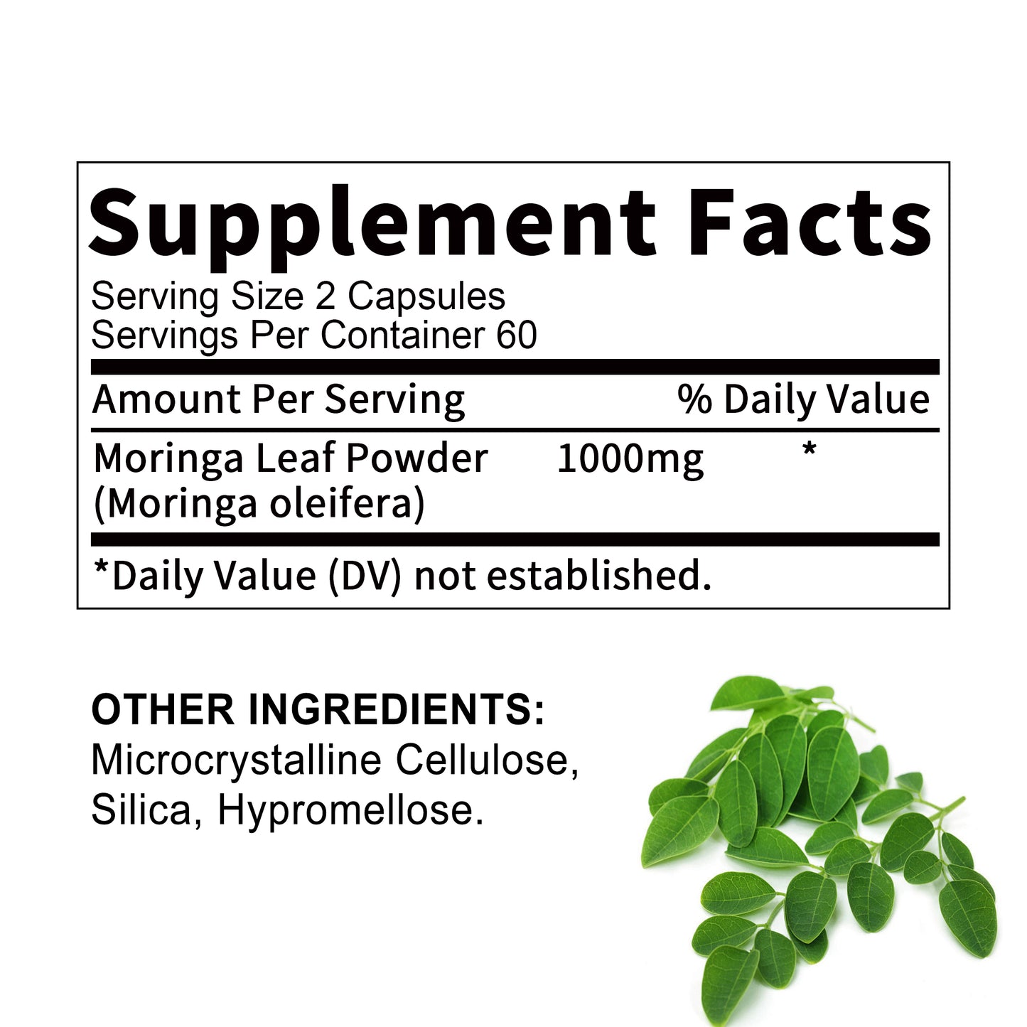 Pslalae Moringa Leaf Capsules 1000mg – Everyday Use | 120