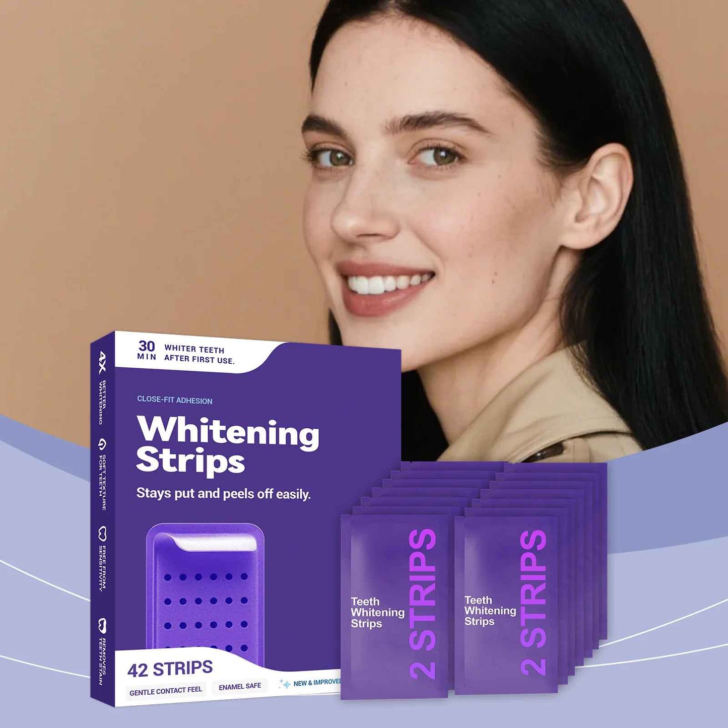 Feimuko Purple Teeth Whitening Strips Enamel-Safe Whitening Strips for a Brighter Smile | 14  42