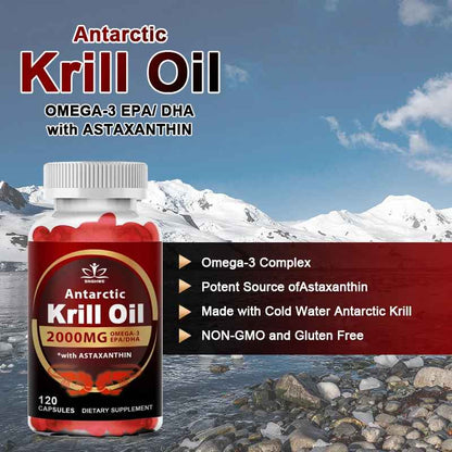 Snhgwe 2000Mg Krill Oil Phospholipid Omega-3 EPA & DHA Phospholipids | 30 60 120