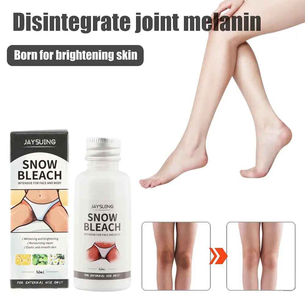 JAYSUING Glowhite Snow Bleach Cream Hyperpigmentation Lightens Dark Spots Penetrates Skin Layers Brightens Moisturizes Armpit Neck 30ml