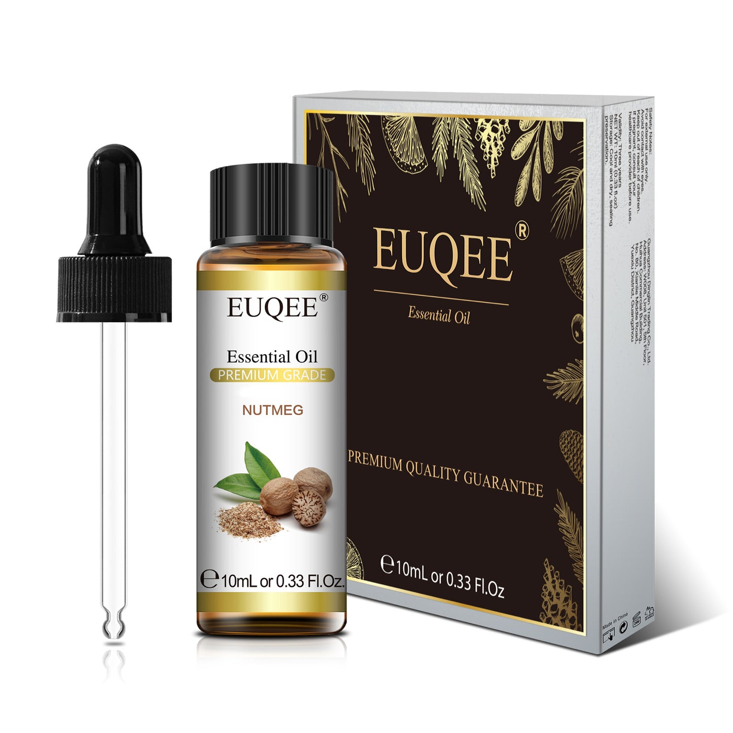 EUQEE 10ml Pure Natural Essential Oil Lavender Jasmine Eucalyptus Vanilla Sandalwood Sweet Orange Lemon Oregano Neroli Fragrance