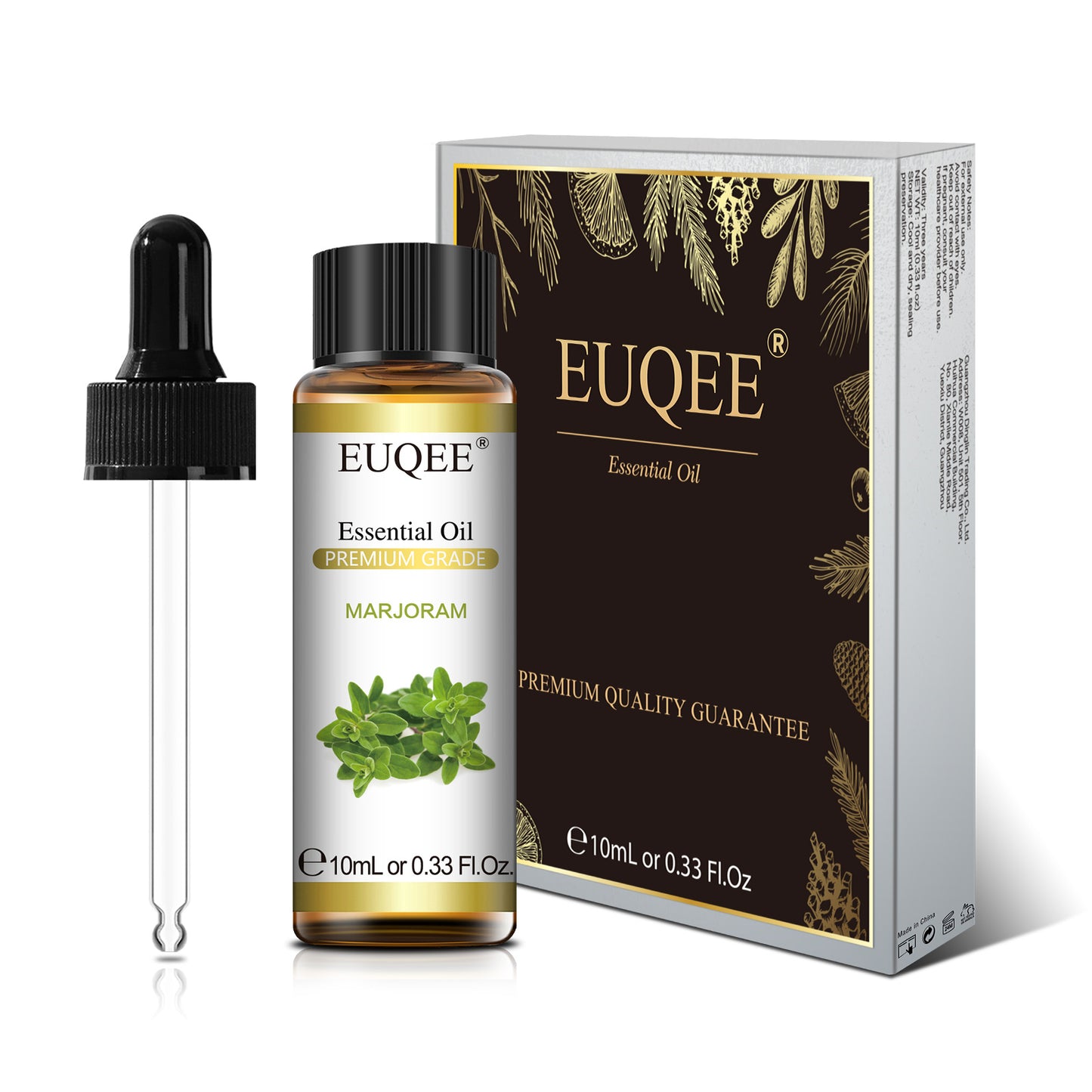 EUQEE 10ml Pure Natural Essential Oil Lavender Jasmine Eucalyptus Vanilla Sandalwood Sweet Orange Lemon Oregano Neroli Fragrance