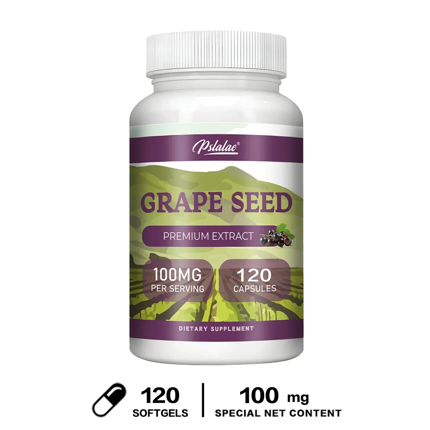 Pslalae Grape Seed Extract Capsules – 100 mg | 30 60 120