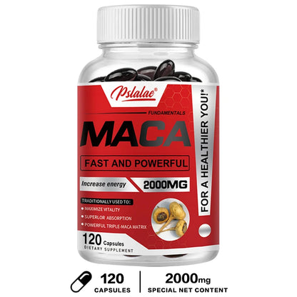 Pslalae Maca Root Capsules - Boost Endurance & Strength, To Maximize Vitality and Performance
