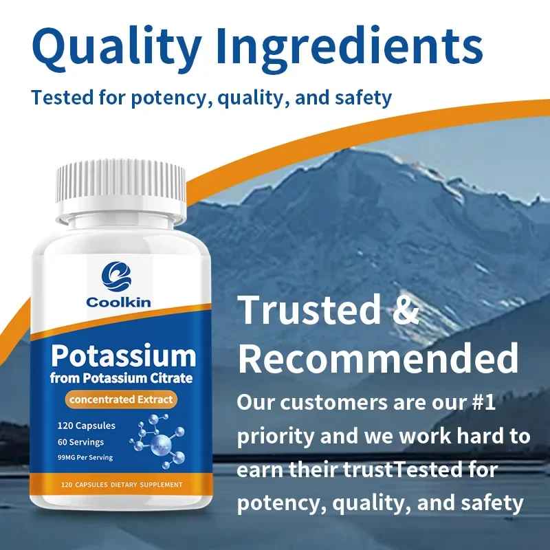 Coolkin Potassium Citrate Capsules – Mineral Dietary Supplement | 30 60 120