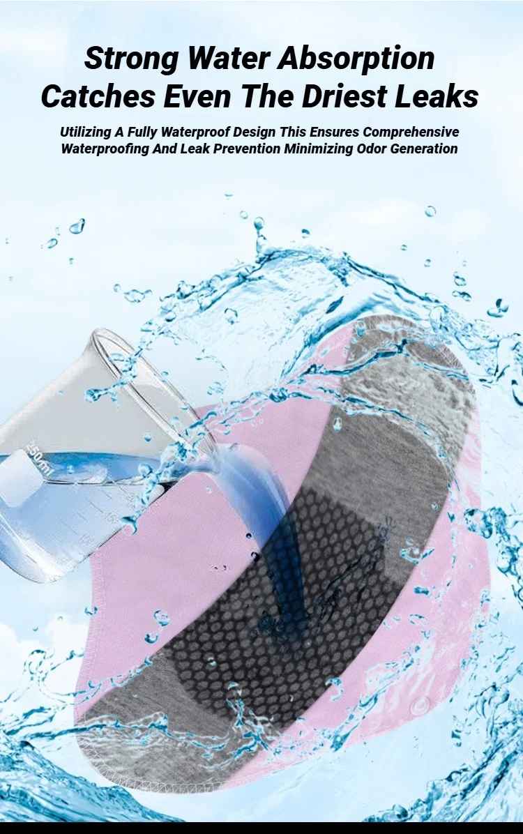 Leak-Proof & Waterproof Washable Incontinence Pads with Graphene Aseptic Technology for Elderly Care