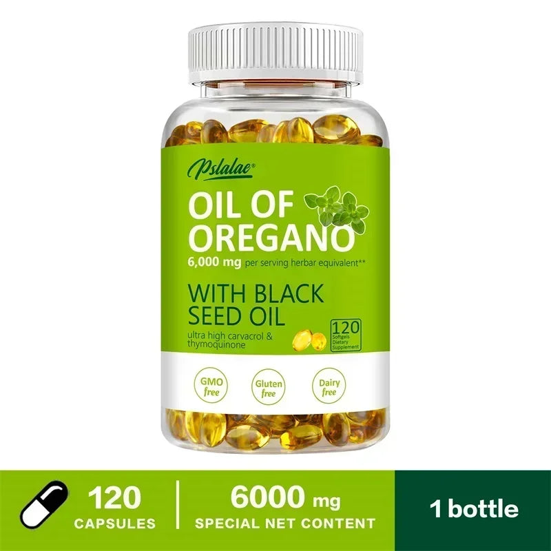 Pslalae Oregano Oil Softgels  Plant-Based Dietary Supplement | 30 60 120