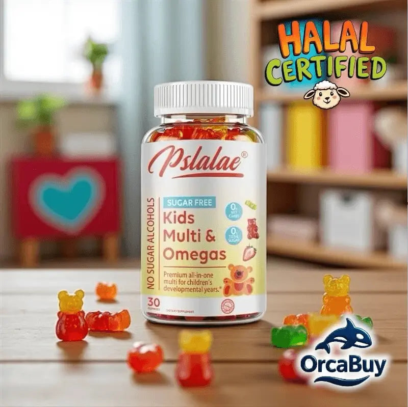 Pslalae Kids Gummies – Halal & Gelatin Free Multivitamin Formula | 30 60 100