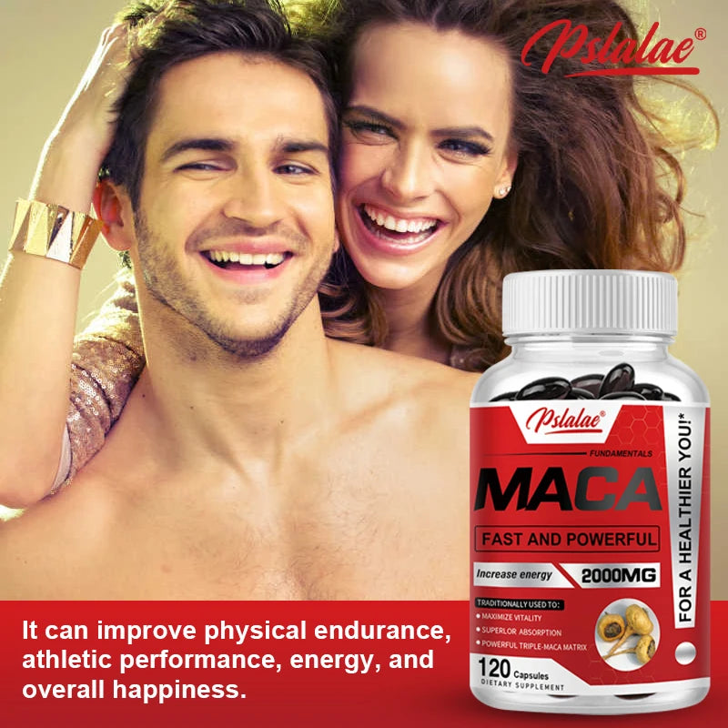 Pslalae Maca Root Capsules - Boost Endurance & Strength, To Maximize Vitality and Performance
