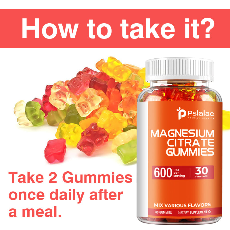 Pslalae Magnesium Citrate Gummies – Daily Mineral Supplement | 60