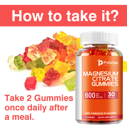 Pslalae Magnesium Citrate Gummies – Daily Mineral Supplement | 60