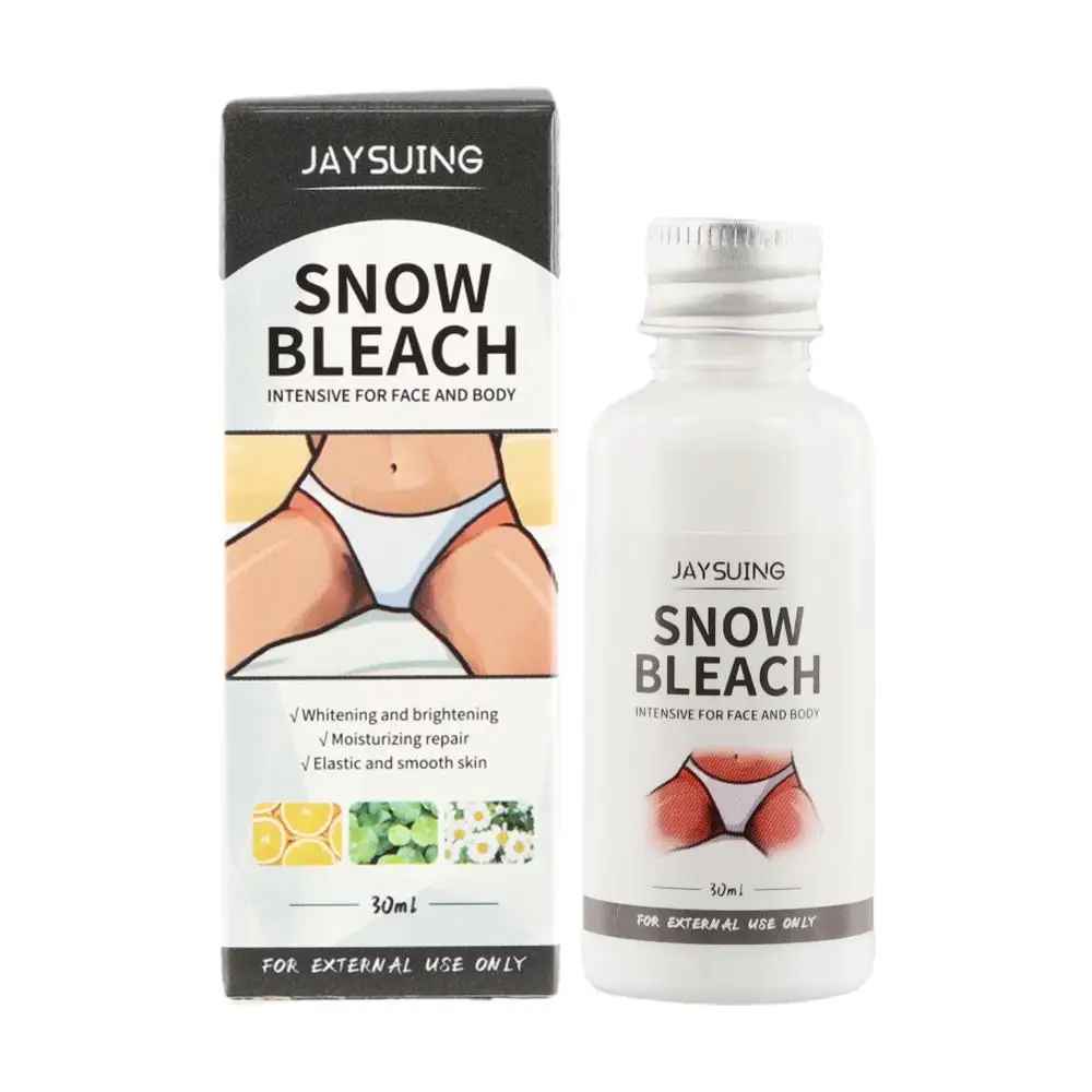 JAYSUING Glowhite Snow Bleach Cream Hyperpigmentation Lightens Dark Spots Penetrates Skin Layers Brightens Moisturizes Armpit Neck 30ml