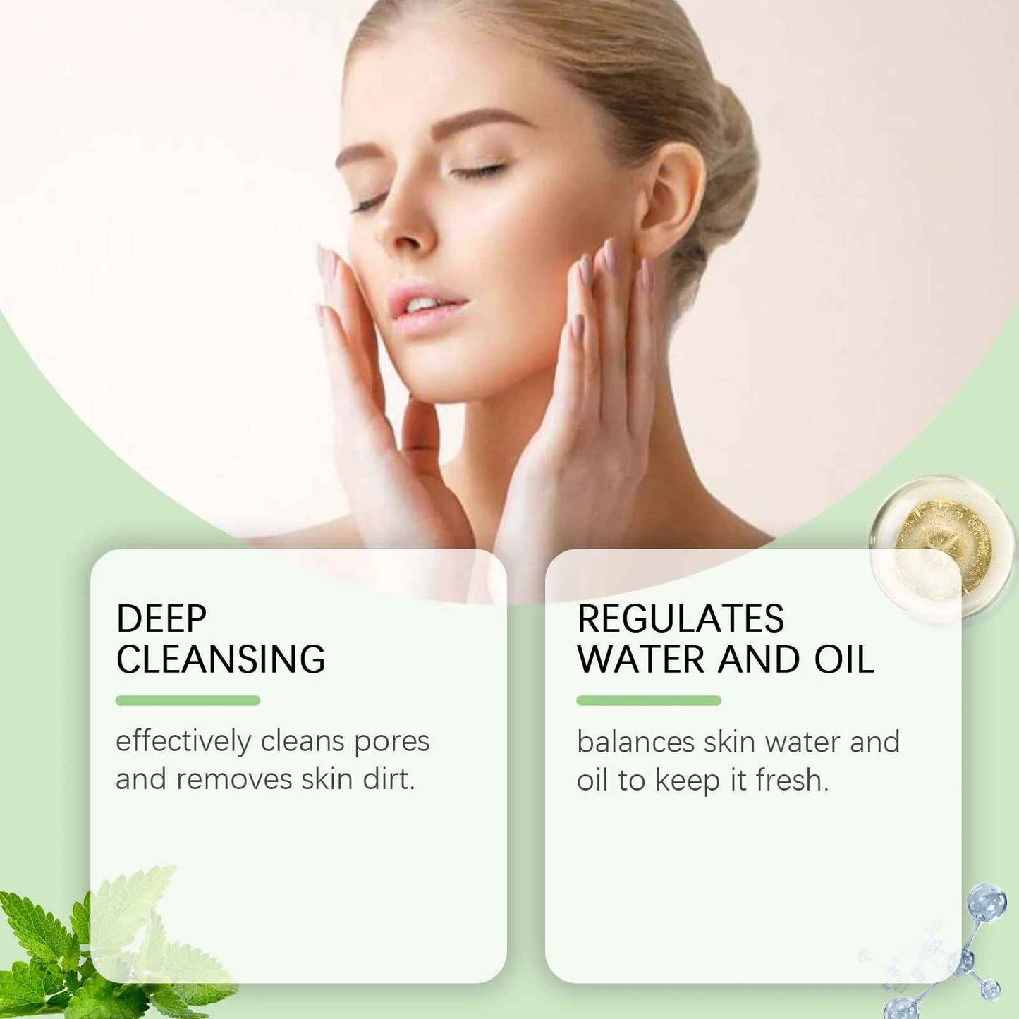 Ouhoe Green Tea Clay Stick For Face Green Mask Stick Smear Acne Shrink Blackhead Green Tea Extract Facial Mask Pore Cleansing