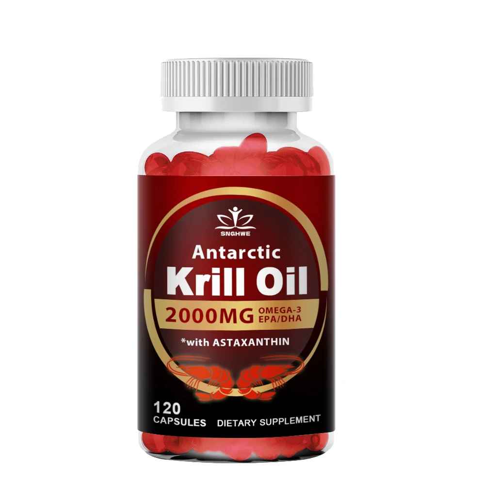 Snhgwe 2000Mg Krill Oil Phospholipid Omega-3 EPA & DHA Phospholipids | 30 60 120