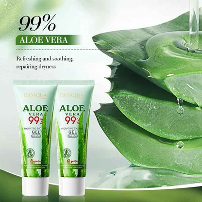 Bioaqua Aloe Vera Gel Is Suitable for Face and Body, Hydrating and Moisturizing, Repairing Sunburn, Suitable for Sensitive Skin, and Acne Care