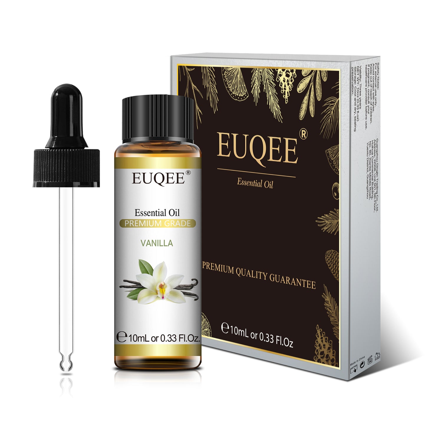 EUQEE 10ml Pure Natural Essential Oil Lavender Jasmine Eucalyptus Vanilla Sandalwood Sweet Orange Lemon Oregano Neroli Fragrance